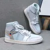 High Og Jumpman 1s Złącze zaprojektowane UNC Chicago 1 buty do koszykówki Univisity Blue Red White Północna Karolina Chaussures Sports Sneakers