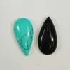 Fashion Blandad Natursten 15 * 30mm Cab Cabochon Teardrop Loose Pärlor Hela Opal / Pink Crystal 20pcs / Lot