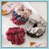 Stirnbänder Schmuck Schmuck18 Style Scrunchies Stirnband Dickdarm Krawatten Seile Elastisches Streifenband Mädchen Pferdeschwanzhalter Haaraccessoires Dr