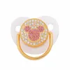 Pacifiers # Luxury Spädbarn Dummy Rosa Rhinestone BPA Gratis Bling Pacifier för spädbarn Nippel Baby Shower Chupetes Parabes