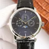 Üst versiyonu TWF İzle Patrimony Perpetual Takvim 43175 / 000P-B190 CAL.1120QP Otomatik Erkek İzle Gri Dial Mavi Deri Kayış Gents Spor Saatı