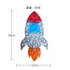 POPS Fidget Toys Toys Push It Bubble Color Desktop Decompressione Sensory Squeeze Therapy Robot Dinosaur Rockets Shooting Stars UN6821370