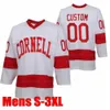 Maglia Cornell Big Red NCAA College Hockey Ken Dryden Joakim Ryan Cam Donaldson Yanni Kaldis Riley Nash Max Andreev Michael Regush