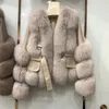 Kvinnors Fur Faux Vinter Tjocka Vaja Jackor Lambskinn Kvinnor Toppkvalitet Äkta Fårskinn Läder Real Coats 2021 Lady Outwear S7943