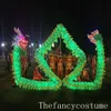 7,9 m pour 8 enfants Led lumières enfants taille tissu imprimé en soie Kid DRAGON DANCE Festival folklorique traditionnel chinois Célébration Opéra scène prop costume de mascotte