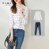 Vimly Frühling Frauen Blumendruck Bluse Mode Umlegekragen Einreiher Hemd Elegante weibliche Blusas Tops F6166 210401