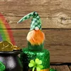 パーティーの恩恵聖パトリックの日GNOME装飾アイルランド語レプラコンのトムテ生地スカンジナビアの3月Nisse Elf Dwarf世帯St Patricks Deco