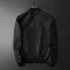 Mäns Jackor Höst Vinter Zipper Jacka Svart Jacquard Retro Men Klädklubb Dräkt Framficka Vintage Bomber