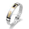 Christian Jesus Cross -armband Bangle roestvrijstalen stalen speld Buckle horlogebanden polsbandarmbanden voor mannen mode sieraden