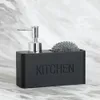 Kitchen Sinks Modern Soap Dispenser Set Liquid hand soap dispensers pump bottle brush Holds Stores Sponges Scrubbers Brushes