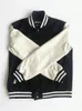 Herenjacks 2021 Winter Echt lederen mouwen Varsity Jacket Men Wol Baseball Letterman Coat Plus Size 5xl