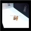 Super Sparkling Cubic Zirconia Diamond Fashion Luxury Designer Letter V Wide Open Geometric Ring For Women Girls C9By0 Cluster Rings 2Nrz3