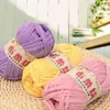 1PC 100g coton sac à main tricoté fil tapis fil artisanat beaucoup de tricot tissage laine Chunky pull crochet bricolage fil Y211129