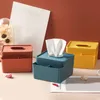 Tissue Boxes & Napkins 14.5*16*10CM Minimalist Plastic Multifunctional Paper Towel Box Home Office Desktop Square Remote Control Storage