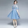 Womens Sequins Dress Short Sleeve Boutique Summer Dress High-end Temperament Lady Dress Noble Sexy Party Evening Dresses