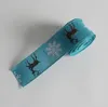 2021 HW408 Cheerleading Christmas Imprimir Fita Tricolor Elk Diy Lace Roupa Roll Roll Roll Presentes Saco Árvore decorada Moose Bow Presente envolvido