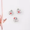 Se encaixa pandora pulseiras 20 pcs amor coração urso pata prata encantos cordão charme contas para atacado diy europeu esterlina colar jóias