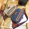 goods new men's and women's Denim zipper small square bag simple fashion waist chest Handbags Premium