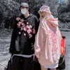 CHERRY BLOSSOM Sakura Capuz de moletons harajuku de rua de grande porte de luta de luta de rua de grande porte de outono Men/Women Cotton CS704 211220