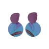 Amorcome corée mode géométrique rond coloré imprimé imprimé pois d'oreilles boucles d'oreilles polymère polymère à la main boucles d'oreilles d'argile femme femme bijoux cadeaux1 891 R2