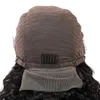 Cabelo humano peruano 13x4 peruca dianteira de renda molhada e ondulada onda de água natural cor encaracolado bob lace perucas