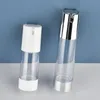 15 ml 30ml 50ml vuoto bottiglia di plastica cosmetica bottiglia di viaggio bottiglie liquido trasparente pompa airless pompa per il vuoto articoli da toeletta contenitore