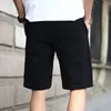 Sommarbyxor Shorts för män Casual Solid Svart Bomull Boardshorts Man Classic Drawstring Beach Sweat Clothing 210714