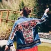 Богемская цветочная вышивка джинсовая куртка женщины шикарное пальто женщина народные аппликации нарядов 210603