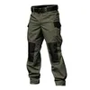Erkekler Askeri Taktik Kargo Pantolon Ordu Yeşil Savaş Pantolon Çok Cepler Gri Üniforma Paintball Airsoft Sonbahar İş Giyim 211201