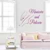 Beauty Manicure Pedicure Nails Salon Wall Sticker Vinyl Home Decor Interior Design Art Text Window Decal Mural Poster A508