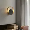 Lampada da parete Postmoderno Soggiorno Sfondo Semplice Luce Villa di lusso El Camera da letto di design Tutto rame