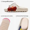 Women Soft Sole Non-Slip Slippers Summer Beach EVA Quality Sandals Leisure Men Ladies Indoor Graffiti Cartoon Solid Color Shoes Y0731