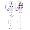 Pailles en silicone créatives de qualité alimentaire respectueuses de l'environnement silicones portables pailles pliantes boisson de jus mignon WH0132