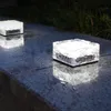 4led Solar Light Cegła Lodu Pod Ground Garden Lawn Deck Path Yard Outdoor Wodoodporna Lampa - Biała