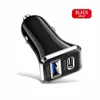 Charge rapide rapide 25W 12W double ports PD USB-C chargeur de voiture adaptateurs d'alimentation automatiques pour Samsung HTC LG téléphone Android GPS PC avec boîte de vente au détail