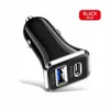 Snabb snabb laddning 25W 12W Dual Ports PD USB-C Car Charger Auto Power Adapters för Samsung HTC LG Android-telefon B1 med detaljhandelslådan