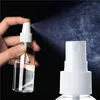 Botellas de plástico transparente con pulverizador de 30ml y 1oz, pequeña botella vacía portátil recargable para viajes, cosméticos, aceites esenciales, Perfumes