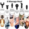 3200R / min muscle elétrico massagem muscle muscle relaxamento vibração equipamento aptidão emagrecimento moldando massager 6 cabeças com saco h1224