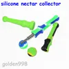 Fumer des kits de nectar de silicone concentrent des tuyaux de fumée narguilés avec 14mm GR2 Pointe en titane Pointes de quartz Dab Straw Oil Rigs DHL