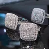 Choucong varumärke bröllopsringar ins topp säljer lyxsmycken 925 sterling silver pave vit safir cz diamant ädelstenar evighet wom240g