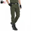 Cargo Pants Men Military Style Summer Loose Work Jogger Straight Trousers Tactical Camo Army Pant Male Zipper Pocket Black 36 38 210518