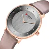 Curren merk mode polshorloges vrouwen lederen band vrouwen jurk horloges dames quartz-horloge relogio feminino 210517