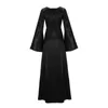 Casual Dresses Women Medieval Dress Plus Size Solid Vintage Long Sleeve Bandage Halloween Costume Party Female Vestido Robe #40