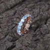 The Best selling Sky-blue diamond rings,Fashion a row of hip-hop rings for lovers,Couples rings valentine's day gift rings