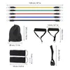 Resistance Bands With Handles Yoga Pull Rope Elastic Fitness Exercise Tube Band For Home Workouts Strength Resistance Training H1026