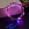 LED Decoratieve Bloemen Krans Trouwjurk Haar Garland Bruids Bruidsmeisje Floral Crown Hawaii Seaside Holiday Decor Accessories RH3319