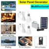 3W Solar Generator Home DC System Kit with 2 LED Light Bulb Emergency Lamp For Outdoor Camping