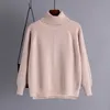 HLBCBG Herfst Winter Oversize Basic Dikke Trui Pullovers Vrouwen Vrouwelijke High-hals Losse Trui Lange Mouw Knit Jumpers Top 210806