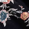 Women Chinese Style Cheongsam Flower Embroidery Jacquard Mini Dress Female Long Sleeve Buckles Casual Slim Vestido DS4800 210416