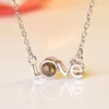 Подвесные ожерелья Ufooro Fashion Love Leat Письмо циркон ожерелье для женщин свадебные украшения созданы подарки на день матери